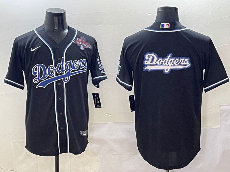 Men Los Angeles Dodgers Blank Black Three generations Nike 2025 MLB Jersey style 14
